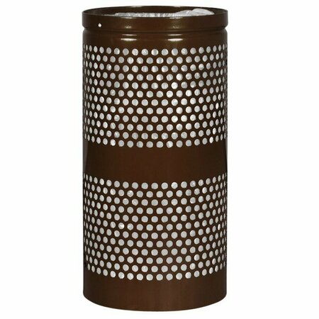 EX-CELL KAISER Ex-Cell WR-22R COFFEE 20G Round Gloss Perforated Trash Receptacle 764WR22RCF